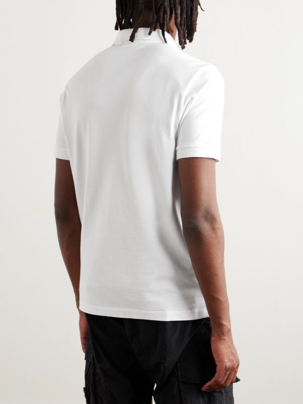 Logo-Appliquéd Cotton-Blend Piqué Polo Shirt - BK Logo-Appliquéd Cotton-Blend Piqué Polo Shirt - BK