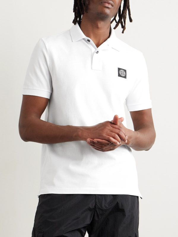 Logo-Appliquéd Cotton-Blend Piqué Polo Shirt - FR Logo-Appliquéd Cotton-Blend Piqué Polo Shirt - FR