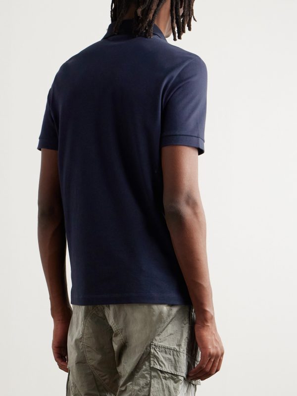 Logo-Appliquéd Cotton-Blend Piqué Polo Shirt - BK Logo-Appliquéd Cotton-Blend Piqué Polo Shirt - BK
