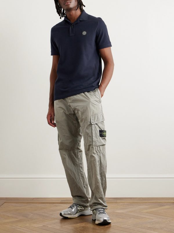 Logo-Appliquéd Cotton-Blend Piqué Polo Shirt - OU Logo-Appliquéd Cotton-Blend Piqué Polo Shirt - OU