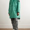 Logo-Appliquéd Garment-Dyed Membrana 3L TC Hooded Parka - OU Logo-Appliquéd Garment-Dyed Membrana 3L TC Hooded Parka - OU