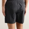 Straight-Leg Mid-Length Logo-Appliquéd Nylon Metal Swim Shorts - BK Straight-Leg Mid-Length Logo-Appliquéd Nylon Metal Swim Shorts - BK