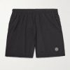 Straight-Leg Mid-Length Logo-Appliquéd Nylon Metal Swim Shorts Straight-Leg Mid-Length Logo-Appliquéd Nylon Metal Swim Shorts