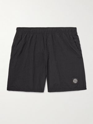 Straight-Leg Mid-Length Logo-Appliquéd Nylon Metal Swim Shorts Straight-Leg Mid-Length Logo-Appliquéd Nylon Metal Swim Shorts