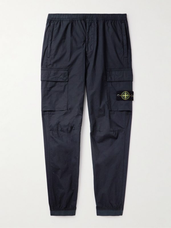 Tapered Cotton-Blend Cargo Trousers Tapered Cotton-Blend Cargo Trousers
