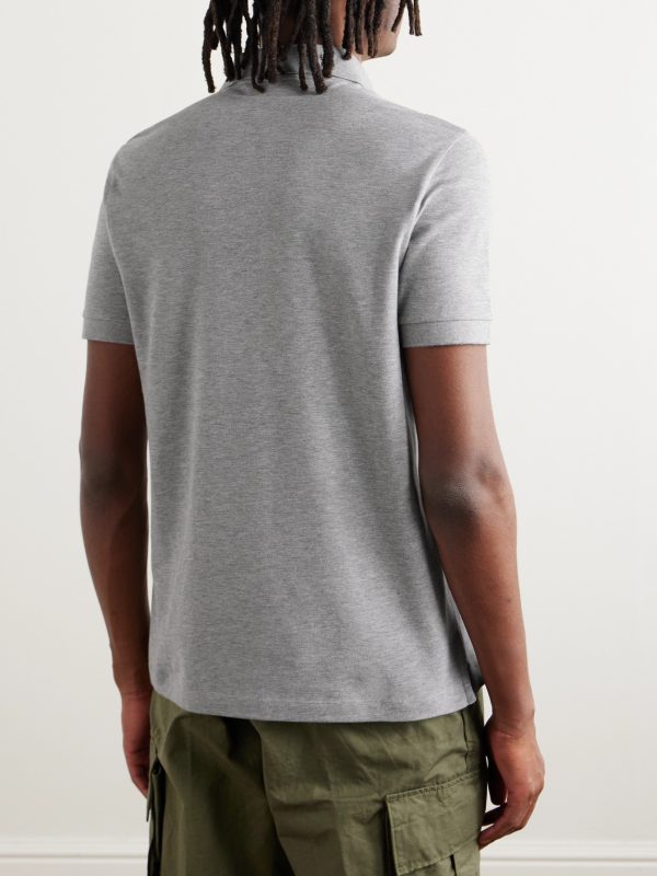Logo-Appliquéd Cotton-Blend Piqué Polo Shirt - BK Logo-Appliquéd Cotton-Blend Piqué Polo Shirt - BK