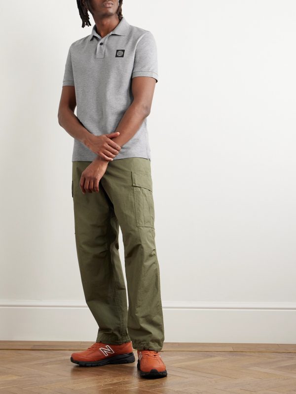 Logo-Appliquéd Cotton-Blend Piqué Polo Shirt - OU Logo-Appliquéd Cotton-Blend Piqué Polo Shirt - OU