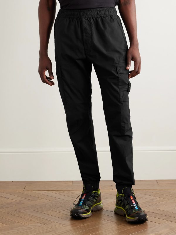 Tapered Cotton-Blend Cargo Trousers - FR