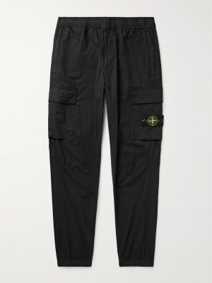 Tapered Cotton-Blend Cargo Trousers
