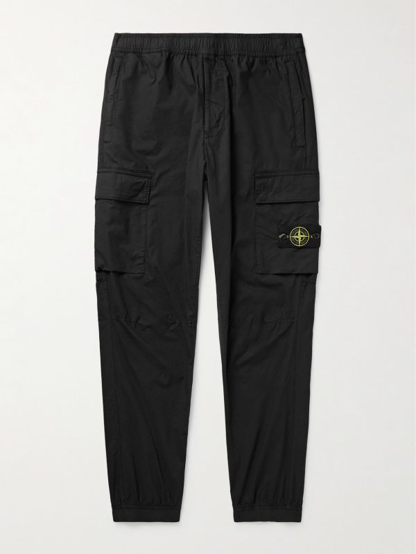 Tapered Cotton-Blend Cargo Trousers