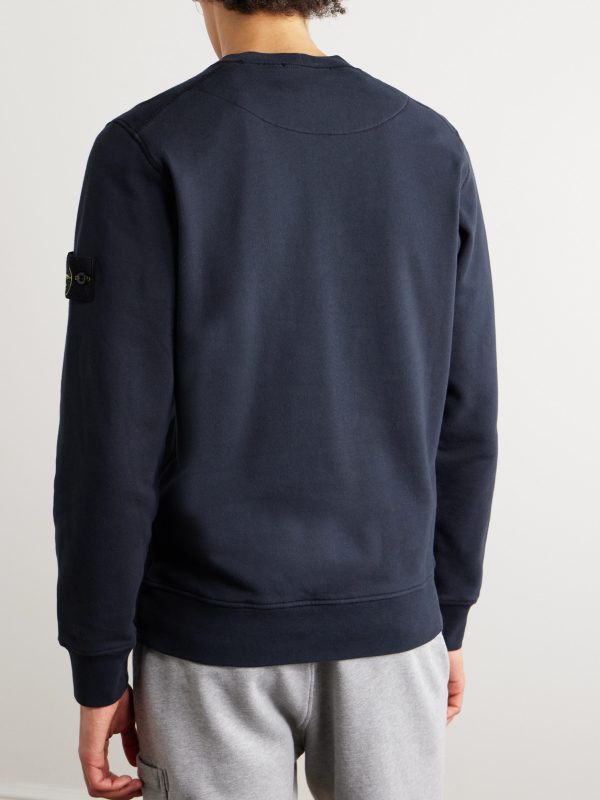 Logo-Appliquéd Garment-Dyed Cotton-Jersey Sweatshirt - BK Logo-Appliquéd Garment-Dyed Cotton-Jersey Sweatshirt - BK