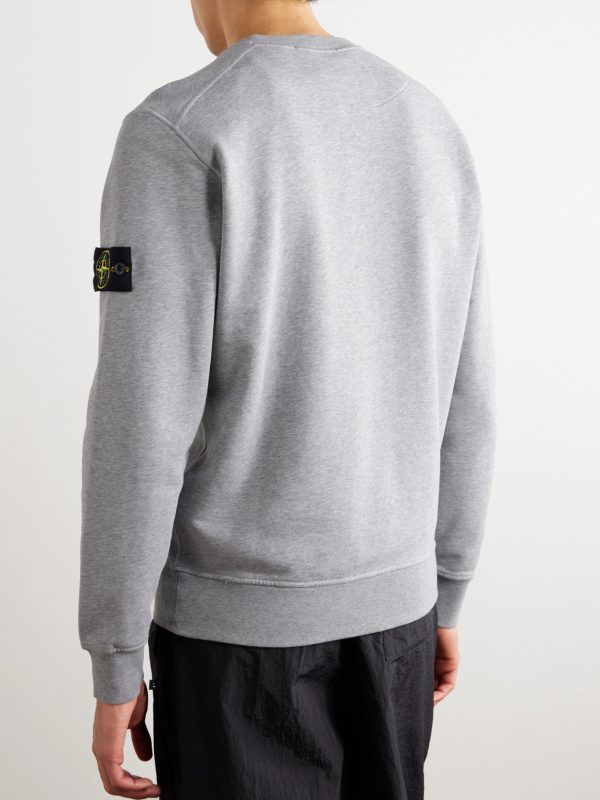 Logo-Appliquéd Garment-Dyed Cotton-Jersey Sweatshirt - BK Logo-Appliquéd Garment-Dyed Cotton-Jersey Sweatshirt - BK
