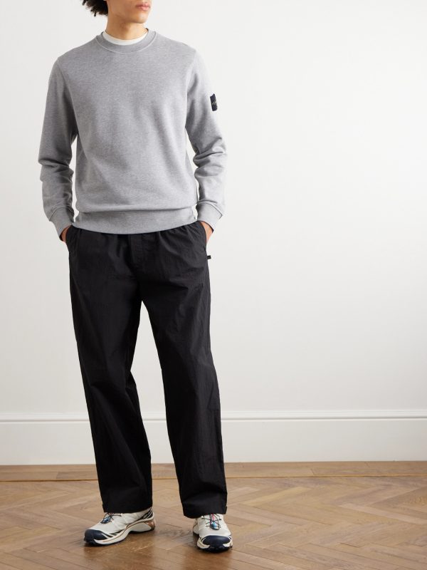 Logo-Appliquéd Garment-Dyed Cotton-Jersey Sweatshirt - OU Logo-Appliquéd Garment-Dyed Cotton-Jersey Sweatshirt - OU