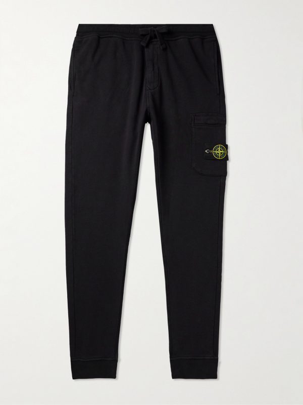 Tapered Logo-Appliquéd Garment-Dyed Cotton-Jersey Sweatpants Tapered Logo-Appliquéd Garment-Dyed Cotton-Jersey Sweatpants