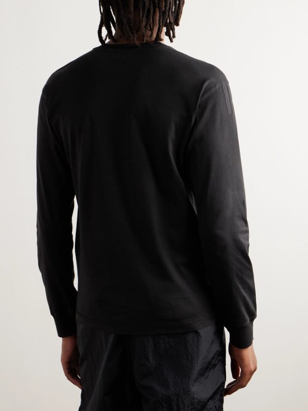Logo-Appliquéd Garment-Dyed Cotton-Jersey T-Shirt - BK Logo-Appliquéd Garment-Dyed Cotton-Jersey T-Shirt - BK