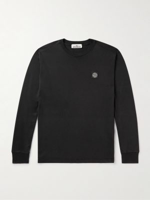 Logo-Appliquéd Garment-Dyed Cotton-Jersey T-Shirt Logo-Appliquéd Garment-Dyed Cotton-Jersey T-Shirt