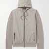 Waffle-Knit Cotton and Shell Hooded Jacket Waffle-Knit Cotton and Shell Hooded Jacket