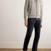 Waffle-Knit Cotton and Shell Hooded Jacket - OU Waffle-Knit Cotton and Shell Hooded Jacket - OU