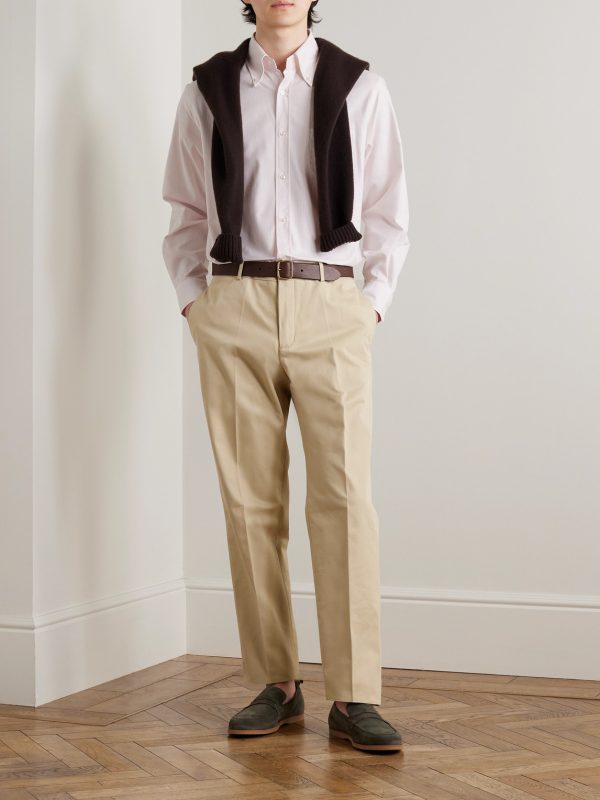 Button-Down Collar Striped Cotton Oxford Shirt - OU Button-Down Collar Striped Cotton Oxford Shirt - OU