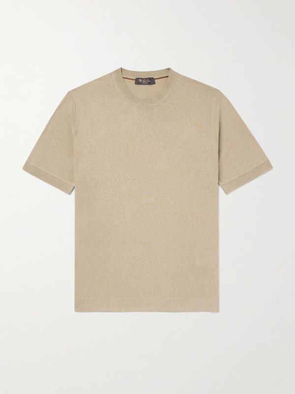 Silk and Linen-Blend T-Shirt