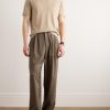 Silk and Linen-Blend T-Shirt - OU
