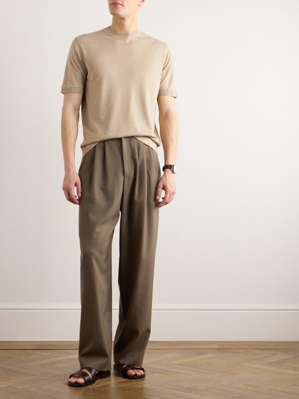 Silk and Linen-Blend T-Shirt - OU