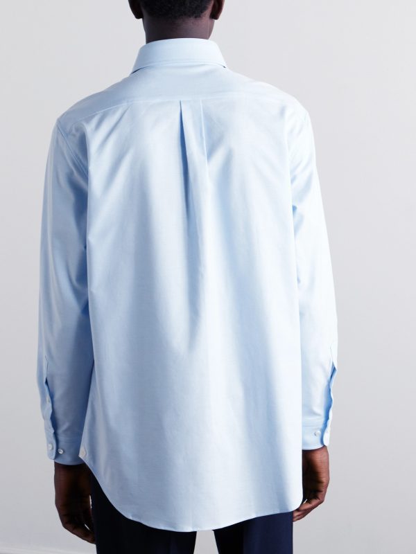 Button-Down Collar Cotton Oxford Shirt - BK