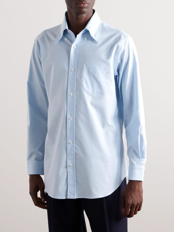Button-Down Collar Cotton Oxford Shirt - FR