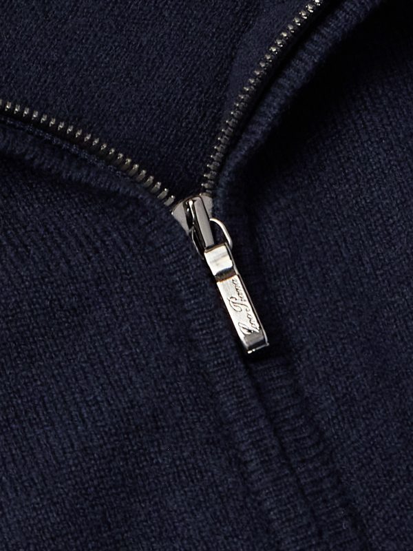 Ribbed Cashmere Zip-Up Sweater - CU Ribbed Cashmere Zip-Up Sweater - CU