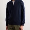 Ribbed Cashmere Zip-Up Sweater - FR Ribbed Cashmere Zip-Up Sweater - FR