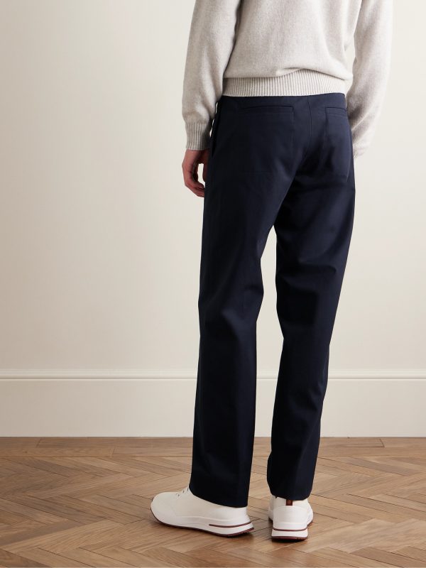 Merse Straight-Leg Cotton-Gabardine Trousers - BK Merse Straight-Leg Cotton-Gabardine Trousers - BK