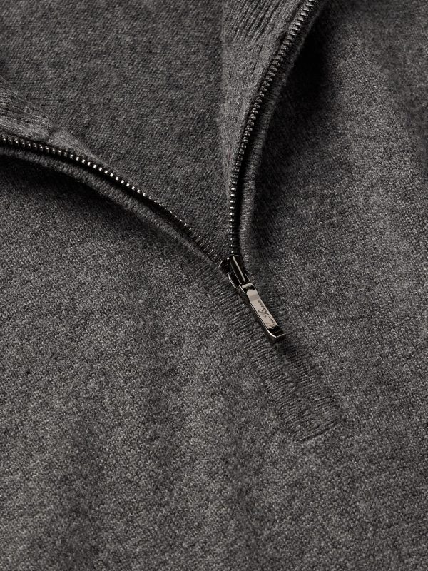 Slim-Fit Baby Cashmere Half-Zip Sweater - CU Slim-Fit Baby Cashmere Half-Zip Sweater - CU
