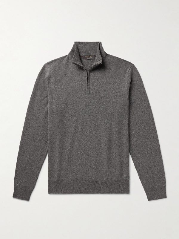 Slim-Fit Baby Cashmere Half-Zip Sweater Slim-Fit Baby Cashmere Half-Zip Sweater