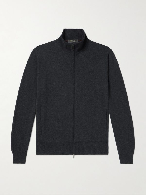 Cashmere Zip-Up Sweater