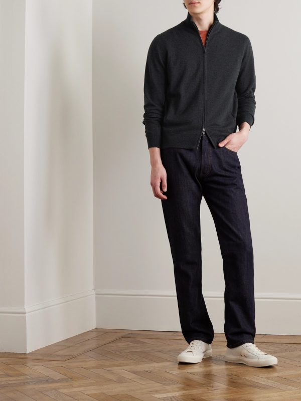 Cashmere Zip-Up Sweater - OU