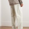 Gosen Straight-Leg Pleated Cotton-Blend Trousers - BK Gosen Straight-Leg Pleated Cotton-Blend Trousers - BK