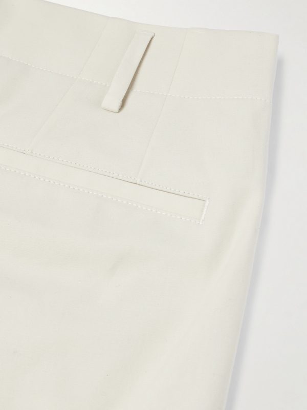 Gosen Straight-Leg Pleated Cotton-Blend Trousers - CU Gosen Straight-Leg Pleated Cotton-Blend Trousers - CU