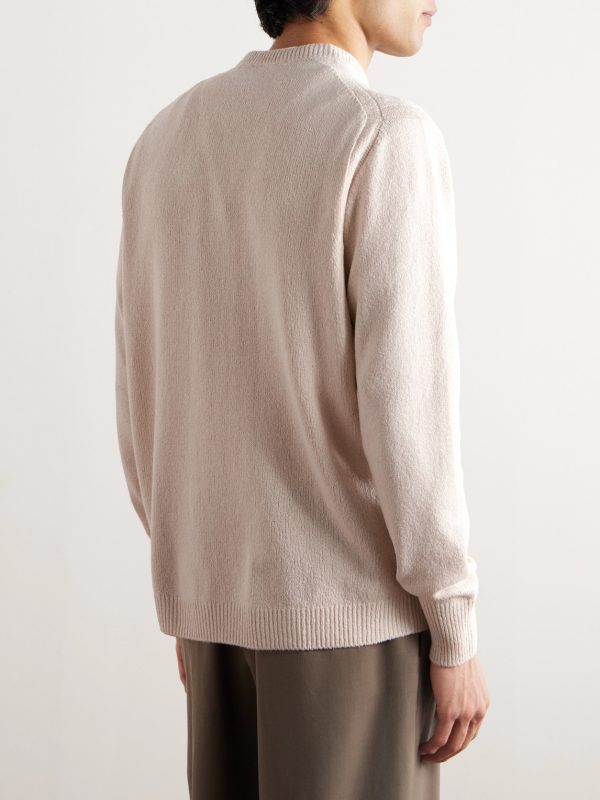 Ribbed Silk Sweater - BK Ribbed Silk Sweater - BK