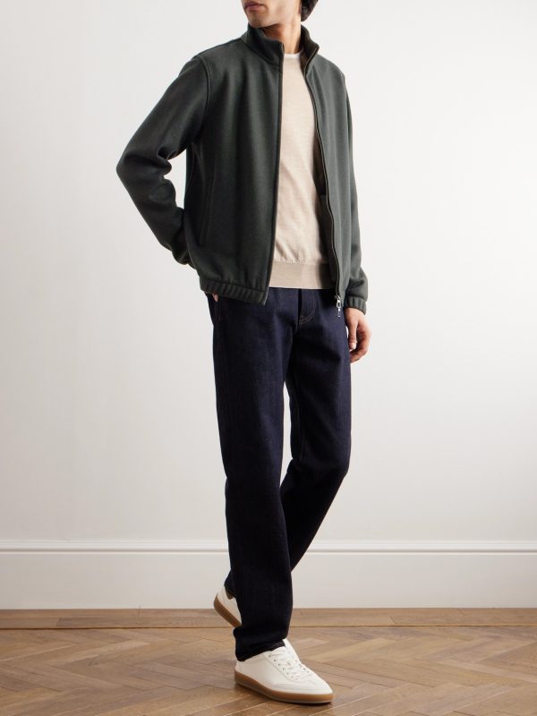 Cashmere Zip-Up Sweater - OU Cashmere Zip-Up Sweater - OU