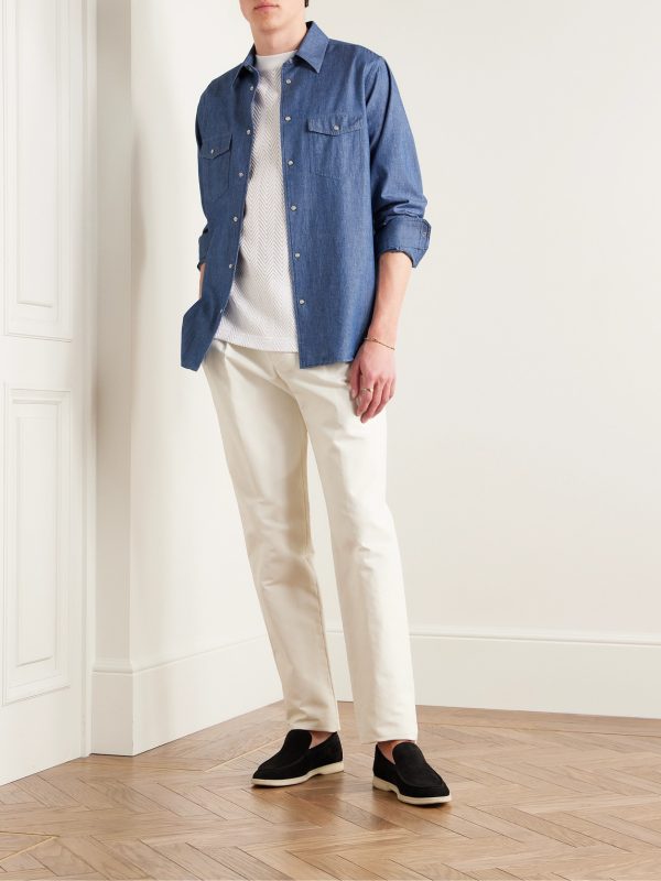 Thomas Cotton-Chambray Shirt - OU Thomas Cotton-Chambray Shirt - OU