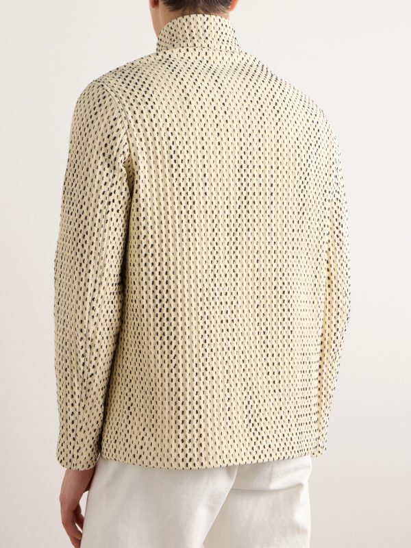 Joren Textured-Knit Cotton-Blend Jacket - BK Joren Textured-Knit Cotton-Blend Jacket - BK