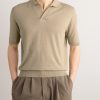 Silk and Linen-Blend Polo-Shirt - FR Silk and Linen-Blend Polo-Shirt - FR