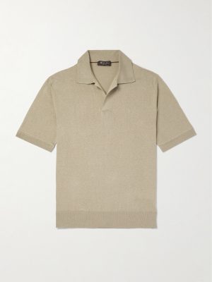 Silk and Linen-Blend Polo-Shirt Silk and Linen-Blend Polo-Shirt