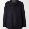 Spagna Leather-Trimmed Cashmere-Felt Jacket