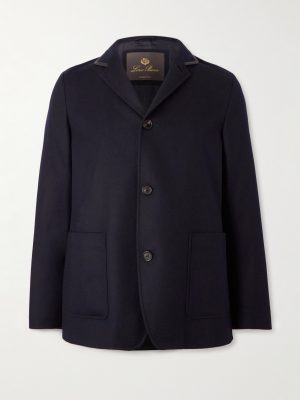 Spagna Leather-Trimmed Cashmere-Felt Jacket Spagna Leather-Trimmed Cashmere-Felt Jacket