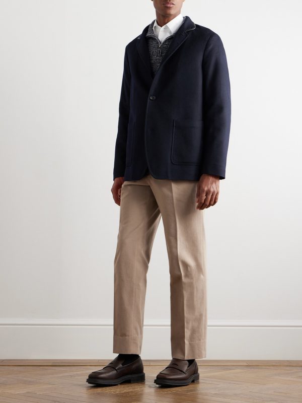 Spagna Leather-Trimmed Cashmere-Felt Jacket - OU