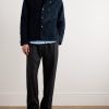 Double-Breasted Cotton and Cashmere-Blend Peacoat - OU Double-Breasted Cotton and Cashmere-Blend Peacoat - OU