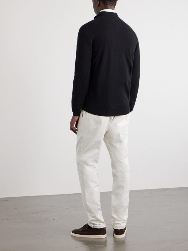 Cashmere Zip-Up Sweater - BK Cashmere Zip-Up Sweater - BK