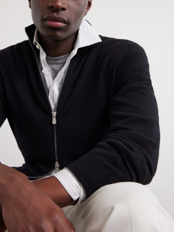 Cashmere Zip-Up Sweater - CU Cashmere Zip-Up Sweater - CU