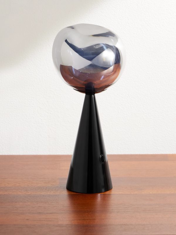 Melt Portable Silver and Black-Tone LED Lamp Melt Portable Silver and Black-Tone LED Lamp